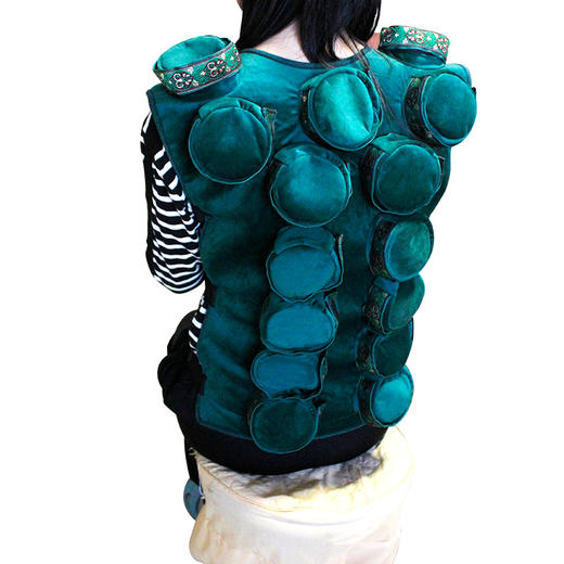 艾蓬轩十五联民族刺绣 督脉灸滤烟灸服  配不锈钢灸盒 商品图0