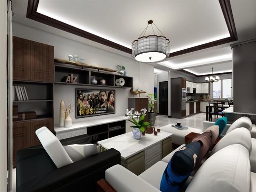 中式直棱格客厅 商品图0