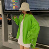 韩国东大门女装忌平庸精选夏季新款韩版chic港风宽松薄款衬衫绿色长袖防晒上衣女外套JPY带授权招加盟代理 商品缩略图2