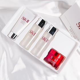 SK-II/sk-ii/sk2 中样四件套 清莹露神仙水洗面奶大红瓶面霜【CDF】