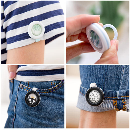 4个装韩国户外卡通防蚊扣孕妇婴儿成人儿童驱蚊扣手环驱蚊贴