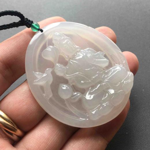 糯冰种翡翠大观音牌 商品图2