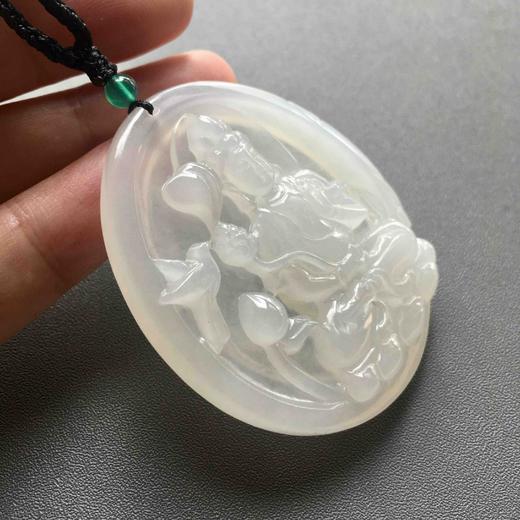 糯冰种翡翠大观音牌 商品图8