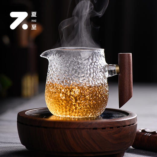 公道杯-玻璃六角/四方/圆肚锤纹公道杯 商品图0