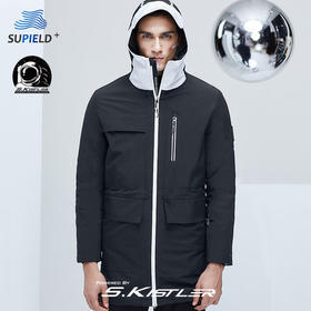 Supield素湃黑科技蓝奇热宇航气凝胶中长款防寒服可脱卸内胆P712