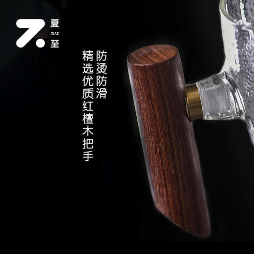 公道杯-玻璃六角/四方/圆肚锤纹公道杯 商品图2