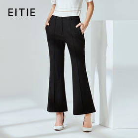 EITIE爱特爱春季新款通勤干练显瘦微喇喇叭裤西装裤长裤女6005724