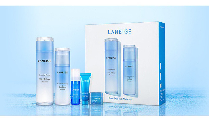 韩国laneige/兰芝水库凝肌水乳套装礼盒装提亮肤色 舒缓护肤 补水保湿