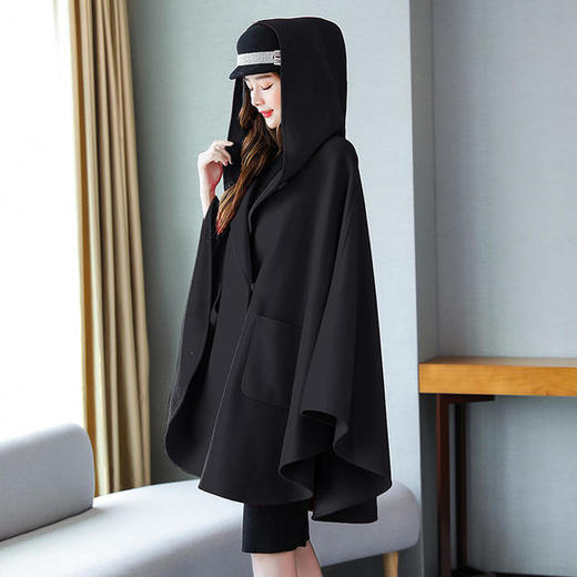 CQ-QY99902新款连帽毛呢外套蝙蝠式 商品图3