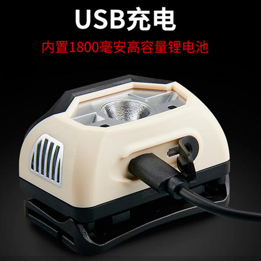山力士 牧野 感应 头灯 强光 超亮 防水 登山 跑步 充电 JX100 商品图5