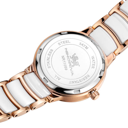 尼诺里拉时尚陶瓷贝母面蓝宝石石英女表 11059 商品图4