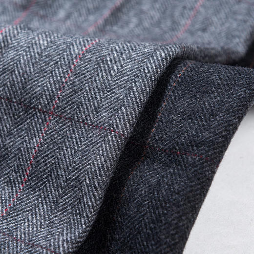 YTL-8503秋冬新款加厚格子羊毛裤女高腰气质休闲直筒长裤 商品图3