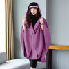 CQ-QY99902新款连帽毛呢外套蝙蝠式 商品缩略图1