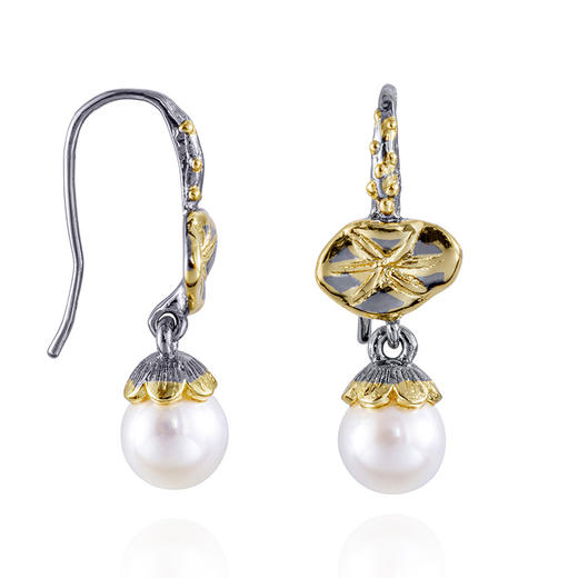 bwte5901y天然巴洛克镶嵌珍珠耳环