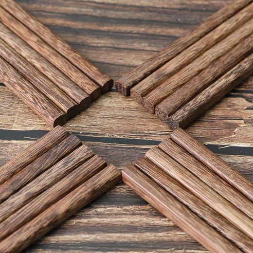 客满多天然无漆无蜡鹧鸪豆鸡翅木木筷子原木家用酒店筷子10双装km608