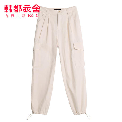 韩都衣舍2019秋季新款韩版女装宽松休闲潮口袋直筒工装裤LU8821荃 商品图3