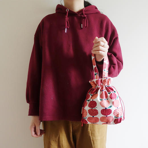 HUJI祤集Dilly手提袋插画小苹果红 商品图1