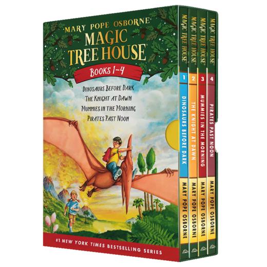 神奇树屋 英文原版儿童绘本小说 Magic Tree House 1-4册 神奇的树屋 进口美国小学故事章节桥梁书 英文版 dinosaurs before dark 商品图5