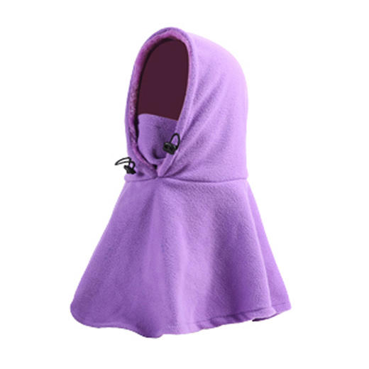 秋冬户外保暖斗篷女士带口罩骑车防风雷锋帽带披肩冬季小披风zy0365