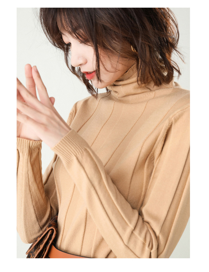 原价699特卖价69奥伊米女装女士堆堆领大坑条羊毛衫yd1828ouelfa