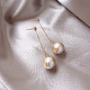 AS-B-123-S925银针法式气质长款流苏珍珠耳环 商品缩略图3