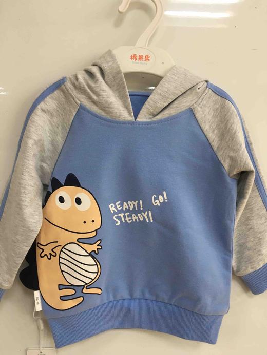 棉果果春秋季男童小毛圈插肩袖连帽卫衣M112182220109 商品图7