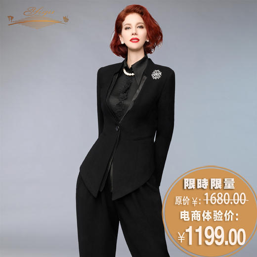 【特惠】YIQU丨“牵引”前燕尾西装上衣PT 商品图0