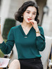 FH1-936B秋季新款宽松洋气v领长袖衬衫职业套装 商品缩略图0