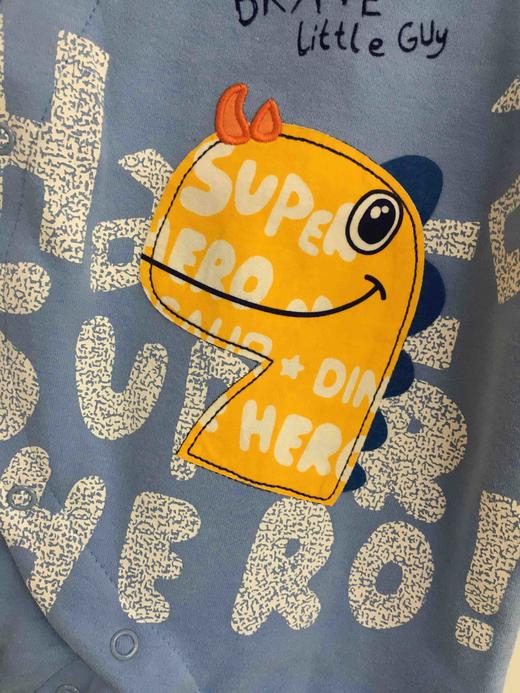 棉果果春秋季男童氨棉棉毛偏襟连体衣M112720220118 商品图3