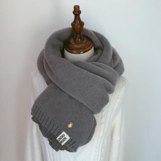 菠萝围巾女秋冬季居家日用加厚小香风学生针织少女上衣毛线围脖 商品图8