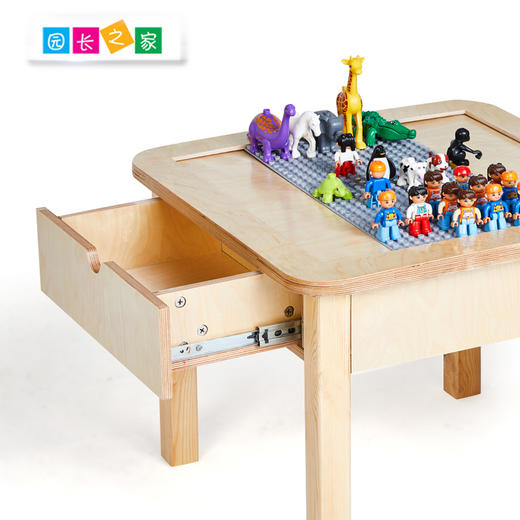 幼儿实木桦木多功能积木创构桌 商品图1