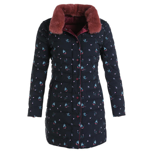 乔万尼羽绒服女修身保暖两面穿中长款水貂毛领韩版潮EN4T858 商品图4