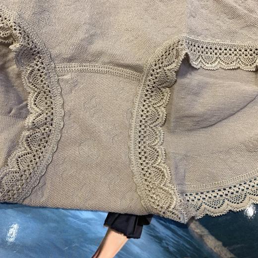 360度无缝一体 可降解兰精莫代尔暗花纹高腰束腹内裤女 【三条包邮+涉及卫生bu退换】 商品图5