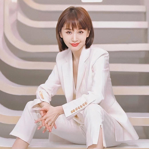 mxq-23492496明星王子文同款小香风白色西装套装