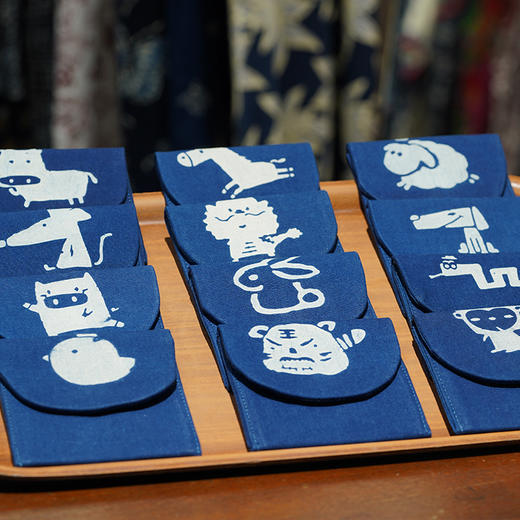 乌镇蓝印花布十二生肖卡包 商品图0