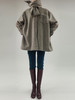 HIDEMI 燕麦灰设计感OS大衬衫式高克重加厚羊驼毛围巾式大衣 商品缩略图13
