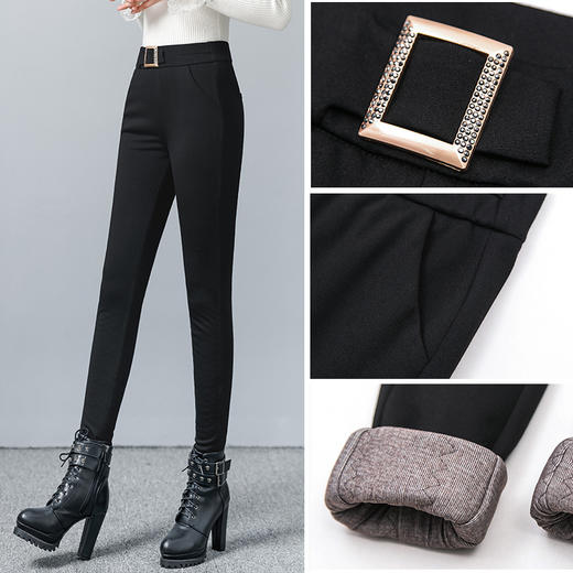 YM-DZ-678秋冬新款加绒棉裤弹力保暖打底裤 商品图3