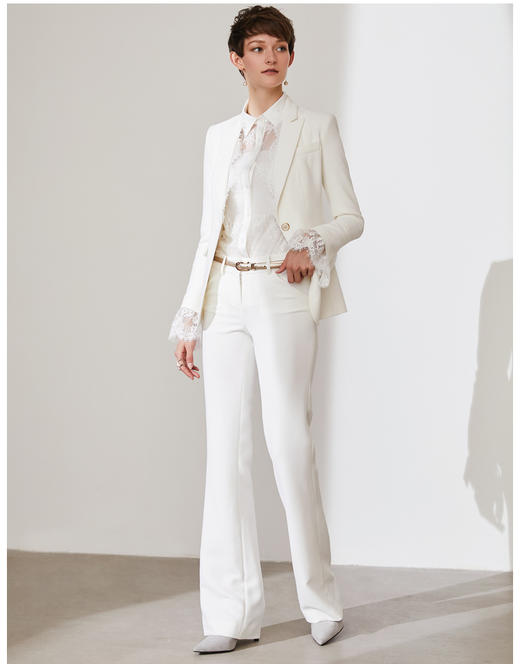 “温柔陷阱” J93A3710C 蕾丝拼接西装套裤 权威征服 温柔女人味 商品图1