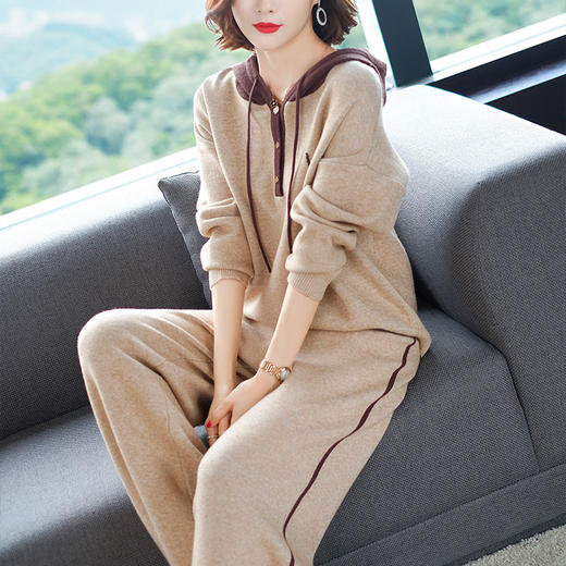 YKYM-030-93379秋冬新款连帽卫衣套装 商品图0