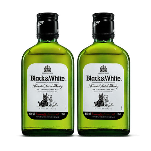 黑白狗苏格兰威士忌40度200ml2瓶装