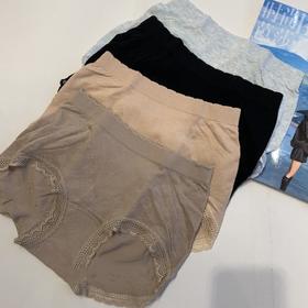360度无缝一体 可降解兰精莫代尔暗花纹高腰束腹内裤女 【三条包邮+涉及卫生bu退换】