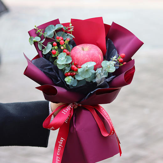 圣诞节平安果苹果生日冰淇淋甜筒花束迷你花束-平安夜圣诞节送女朋友