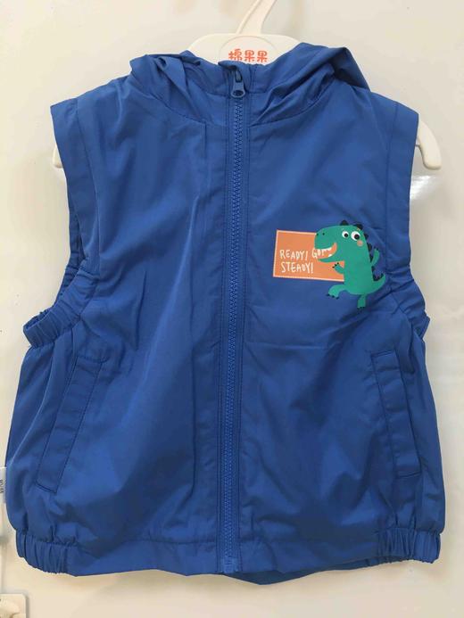 棉果果春秋季男童梭织连帽马夹上装M112171320110 商品图4