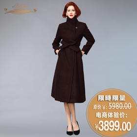 【特惠】YIQU |“暖阳”高级羊毛大衣（紫红）PT