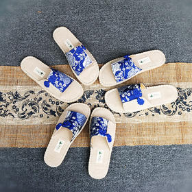 【买麻鞋，雅路人】防脚臭，新款居家拖鞋休闲时尚女士亚麻拖鞋室内地暖拖鞋手工拖鞋YT-10