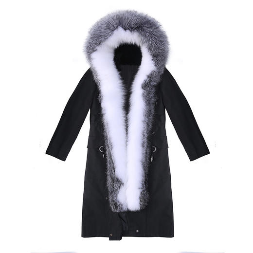 FX-秋冬皮草新款兔毛内胆狐狸毛裘皮大衣 商品图4