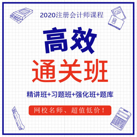 2020注册会计师高效通关班（精讲班+强化班+习题班+智能题库） 商品图0