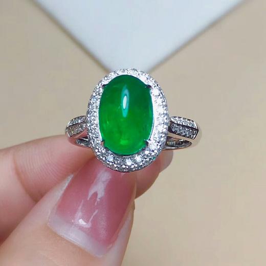 祖母绿18k金戒指款式简约大方上手优雅主石340ct金315g钻石039颗金336