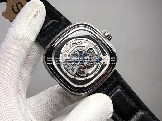 N七个星期五SEVENFRIDAY-S1/01融入新兴可循环材料，动态环上第七类可回收标志赋予了这一款表其文化内涵。皮表带，男士手表 商品图8