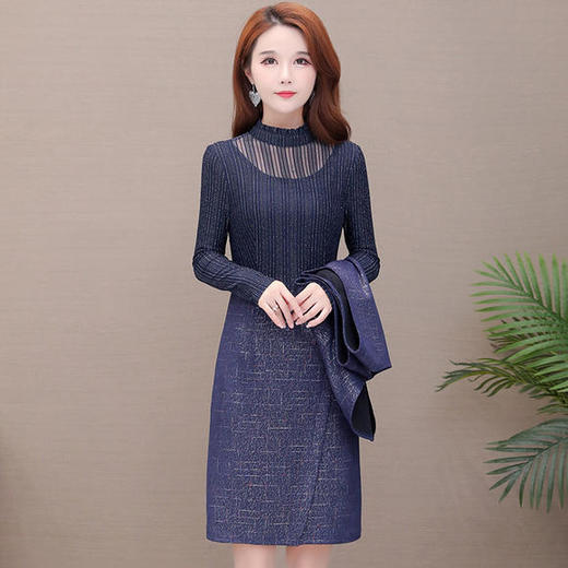 YW-KED91206时尚气质优雅修身显瘦两件套连衣裙 商品图1